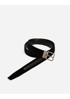 Dolce & Gabbana Cotton Velvet Belt - Man Black Velvet 105