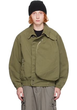 Dries Van Noten Khaki Oversized Jacket