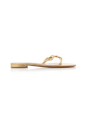 Gianvito Rossi Metallic Leather Sandals - Moda Operandi