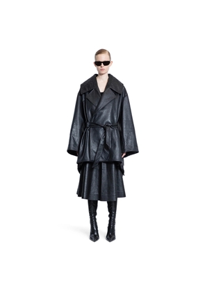 High-Collar Leather Jacket