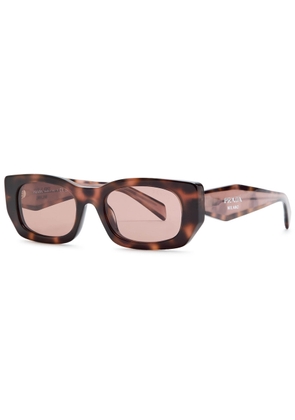 Prada Rectangle-frame Sunglasses - Brown - One Size