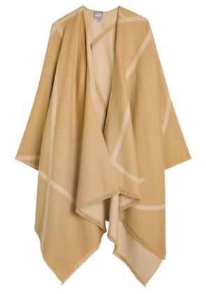 Max Mara Leisure Jacquard Wool Poncho - Sand - One Size