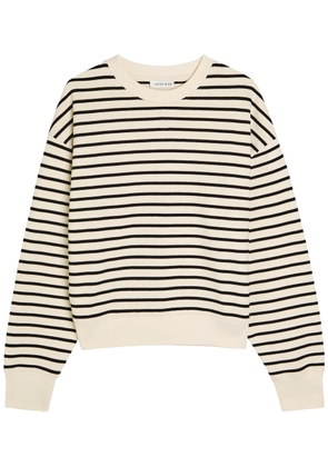 Anine Bing Dean Striped Cotton-blend Sweatshirt - White And Black - M (UK12 / M)