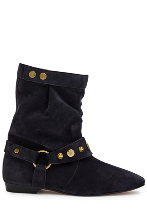 Isabel Marant étoile Stania Embellished Suede Mid-calf Boots - Black - 41 (IT41/ UK8)
