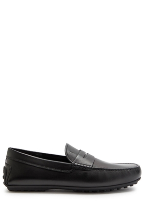 Tods City Gommino Leather Loafers - Black - 8 (IT42 / UK8)