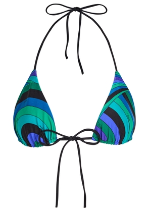 Pucci Printed Halterneck Bikini top - Multi Print - M (UK12 / M)