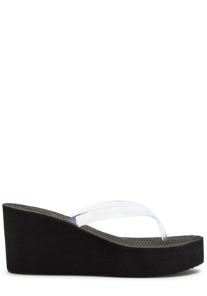 Ancient Greek Sandals Etheria 80 Wedge Flip Flops - Black - 38 (IT38/ UK5)