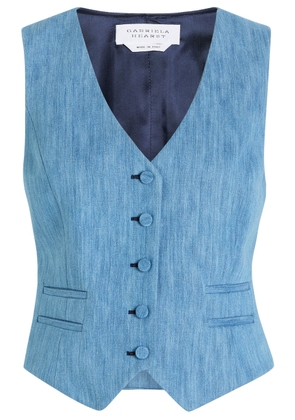 Gabriela Hearst Coleridge Cotton-blend Vest - Blue - 40 (UK8 / S)