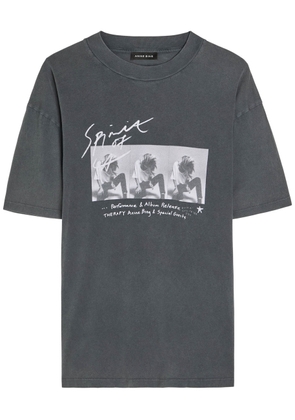 Anine Bing Ashton Concert Printed Cotton T-shirt - Black - L (UK14 / L)