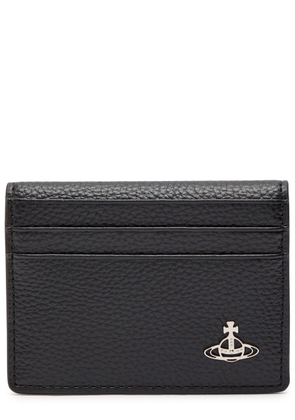Vivienne Westwood Orb Faux Grained Leather Card Holder - Black - One Size