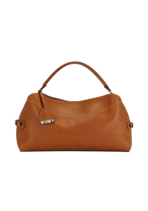 Ralph Lauren Medium Satchel Bag in RL Gold - Cognac. Size all.