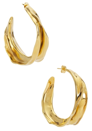 Saint Laurent Hoop Earrings in Or Laiton - Metallic Gold. Size all.