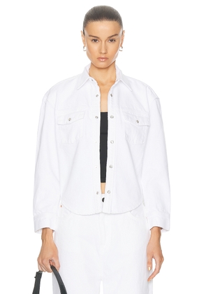 WARDROBE.NYC Denim Jacket in White - White. Size M (also in ).