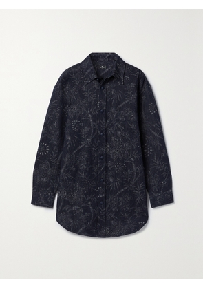 Etro - Cotton, Linen And Silk-blend Jacquard Shirt - Blue - x small,small,medium,large,x large