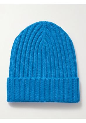Arch4 - + Net Sustain Megan Ribbed Organic Cashmere Beanie - Blue - One size