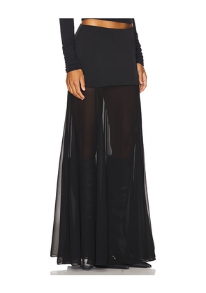 Camila Coelho Ivette Maxi Skirt in Black. Size S. Also in XXS.