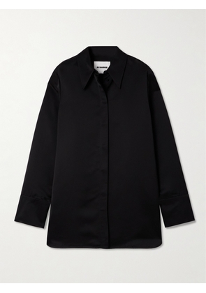 Jil Sander - Washed-satin Shirt - Black - FR 32,FR 34,FR 36,FR 38,FR 40,FR 42