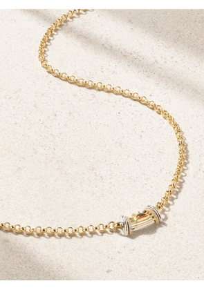 L’Atelier Nawbar - Warrior Dawn 18-karat Yellow And Rhodium-plated White Gold, Garnet And Diamond Necklace - One size
