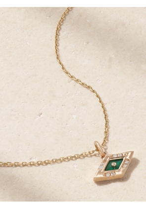 L’Atelier Nawbar - Mini Eye 18-karat Rose Gold, Malachite And Diamond Necklace - Green - One size