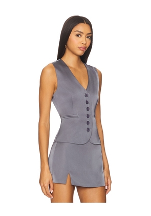 ALL THE WAYS Betty Vest Top in Grey. Size L. Also in M, S, XS.