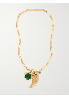 MAISON MAYLE - Long Links Plus One Gold-plated Crystal Necklace - One size