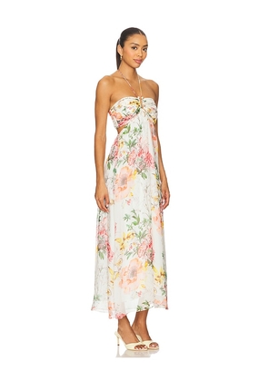 CAMI NYC Calliope Chiffon Maxi Dress in Ivory. Size L. Also in M, S.