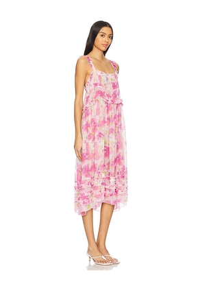 Free People x Intimately Fp Moon Phase Printed Midi Dress In Pop Combo in Pink. Size M. Also in S, XS.