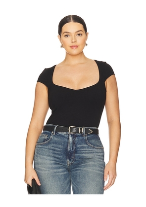 Good American Super Stretch Tee in Black. Size L. Also in XXL/2X, XXXL/3X, XXXXL/4X.