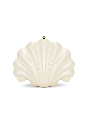 JW PEI Shell Clutch in Ivory.