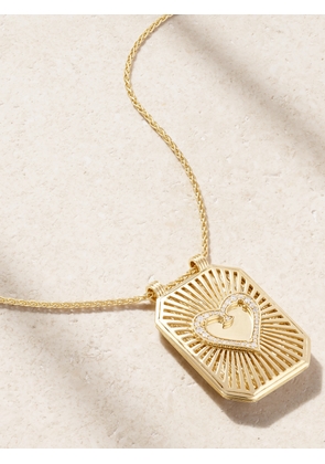 Marie Lichtenberg - Heart Scapular 18-karat Gold Diamond Necklace - One size