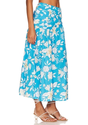 MINKPINK Zinnia Midi Skirt in Blue. Size M. Also in S, XL.