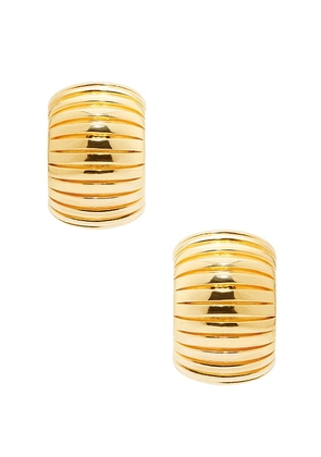 MEGA Small Step Earring in Metallic Gold.