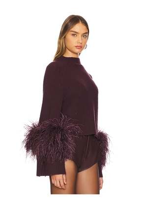 Lapointe Mock Neck Sweater in Wine. Size M. Also in L, XL, XS.