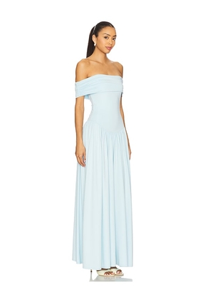 MORE TO COME Brielle Maxi Dress in Baby Blue. Size L. Also in M, XL, XXS.