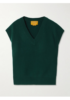Guest In Residence - Ribbed Cashmere Tank - Green - x small,small,medium,large,x large