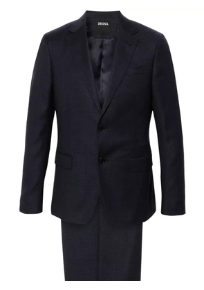 Zegna checked suit - Blue