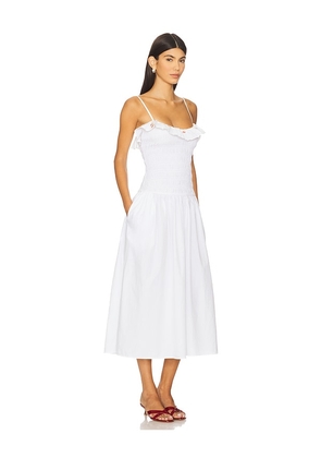 LPA Evelyn Midi Dress in White. Size L. Also in M, S, XL, XS, XXS.