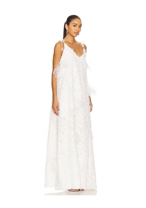 Marques ' Almeida Fil Coupe Long Slip Dress in White. Size 10. Also in 6, 8.
