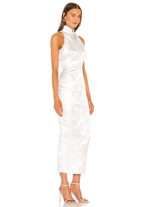 SAU LEE Jill Chinese Jacquard Pencil Dress in Ivory. Size 0. Also in 10, 12, 14, 2, 4, 6, 8.