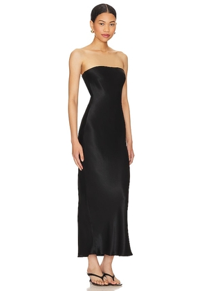 SNDYS Angel Strapless Midi Dress in Black. Size M. Also in L, S, XL, XS, XXL.
