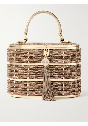 Judith Leiber Couture - Willow Woven Crystal-embellished Metallic Leather And Gold-tone Tote - One size