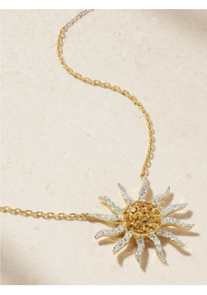 Yvonne Léon - Soleil 18-karat White And Yellow Gold, Citrine And Diamond Necklace - One size