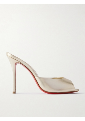 Christian Louboutin - Me Dolly 100 Metallic Leather Mules - Gold - IT35,IT35.5,IT36,IT36.5,IT37,IT37.5,IT38,IT38.5,IT39,IT39.5,IT40,IT40.5,IT41,IT41.5,IT42