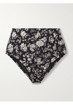 Ulla Johnson - Zahara Floral-print Bikini Briefs - Black - x small,small,medium,large,x large