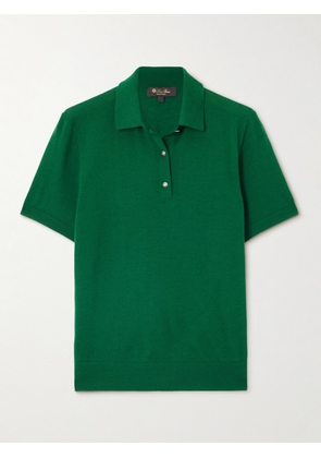 Loro Piana - Sottile Wool, Silk And Cashmere-blend Polo Shirt - Green - IT36,IT38,IT40,IT42,IT44,IT46,IT48,IT50