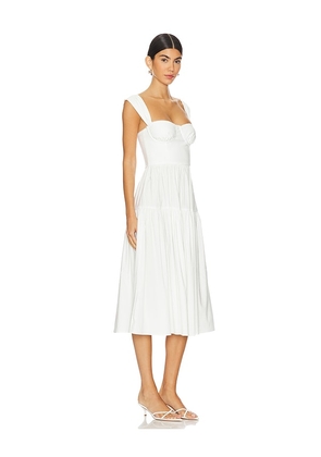 WeWoreWhat Corset Midi Dress in White. Size 12. Also in 0, 00, 10, 2, 8.