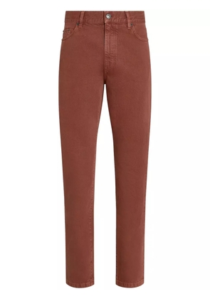Zegna Roccia stone-washed jeans - Red