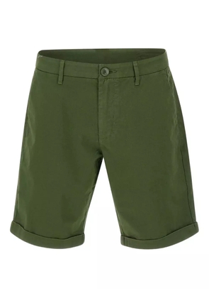 Sun68 rolled-hem chino shorts - Green