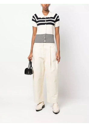 Studio Nicholson high-waisted wide-leg trousers - White