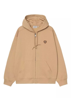 Carhartt WIP heart-logo zip-up hoodie - Neutrals